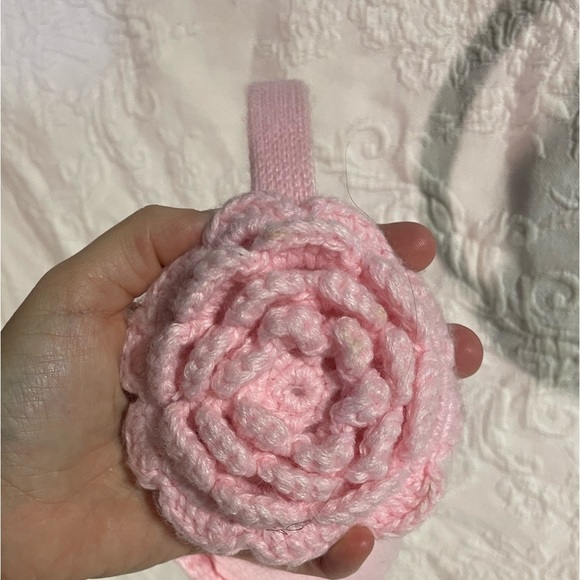 Pink Flower Earmuffs Children - Picture 2 of 3